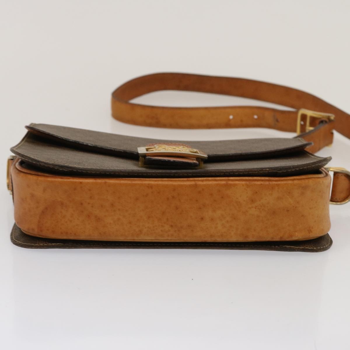 CELINE Macadam Canvas Shoulder Bag Pvc Brown - 5