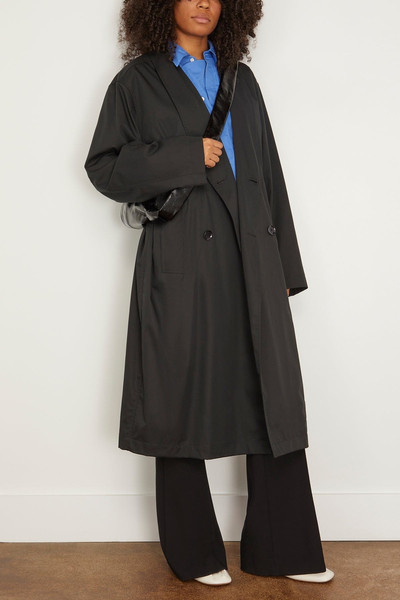 Lemaire Wrap Collar Trench in Jet Black outlook