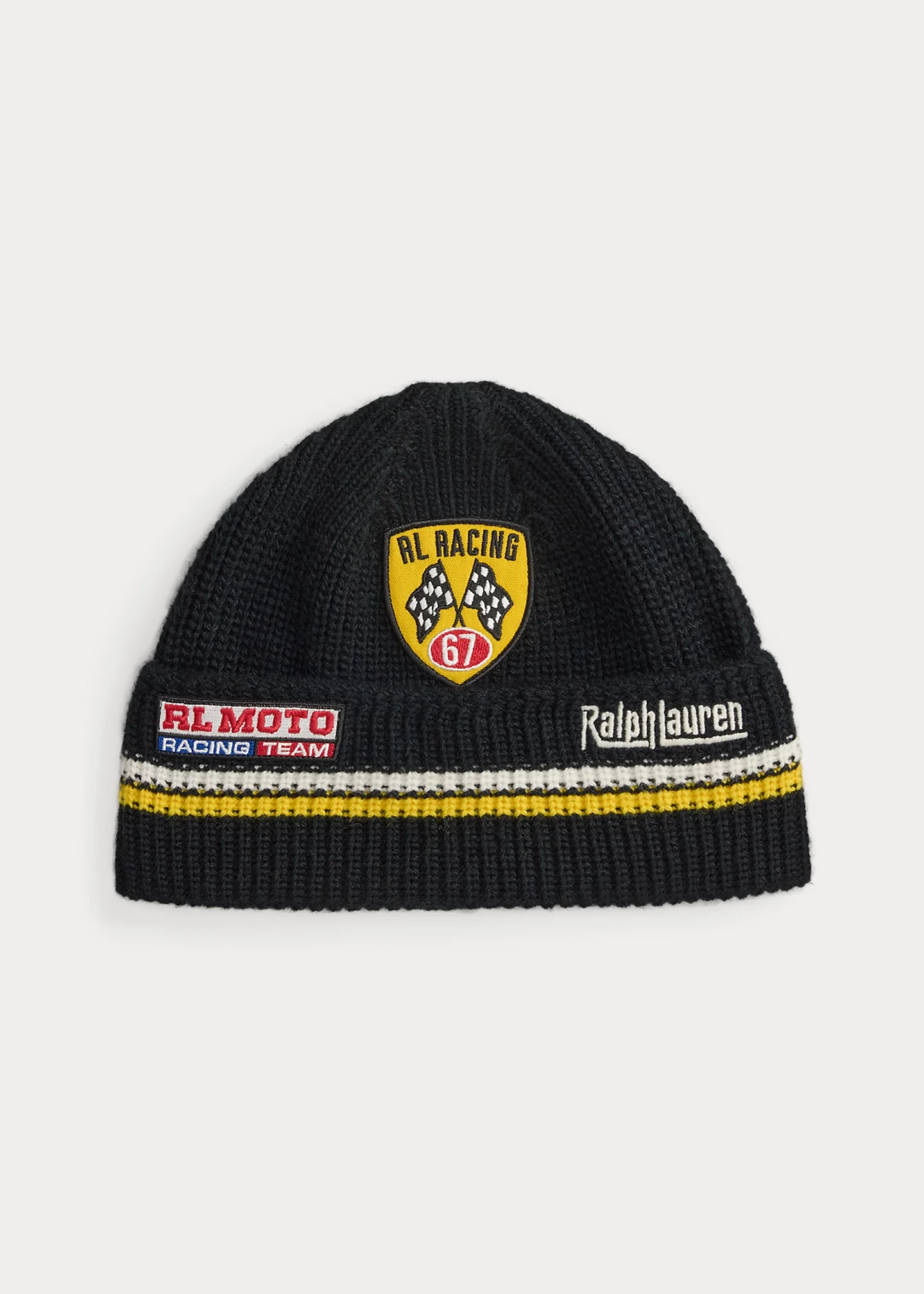 Racing Rib-Knit Beanie - 1