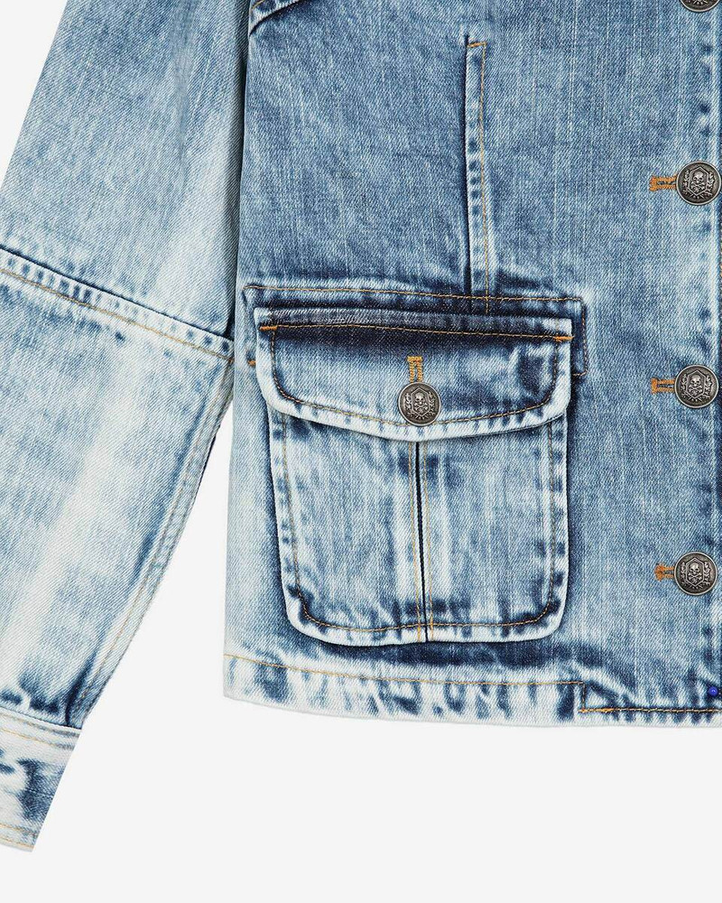 OFFICER-STYLE JACKET IN DENIM 7