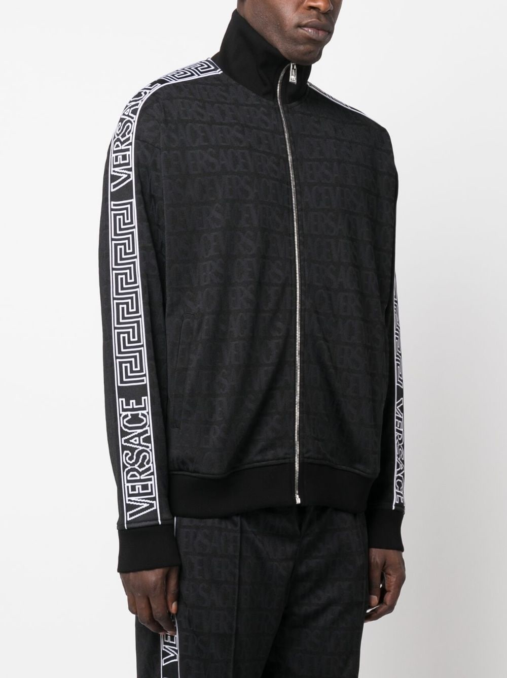 Allover-pattern cotton track jacket - 3