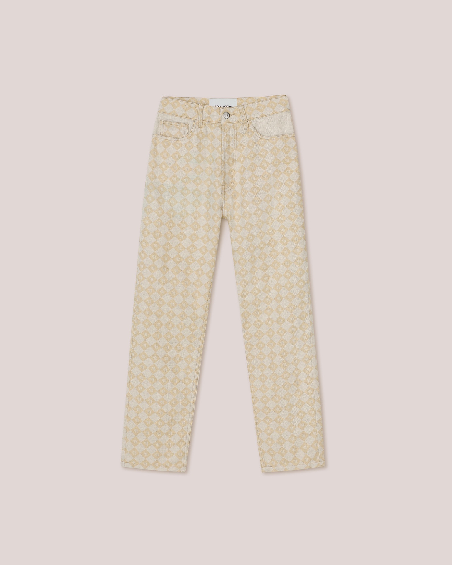 KEMIA - Straight leg trousers - Natural - 1