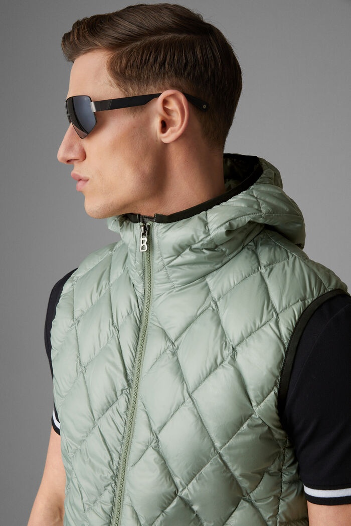 Ares Lightweight down waistcoat in Eucalyptus Green - 6