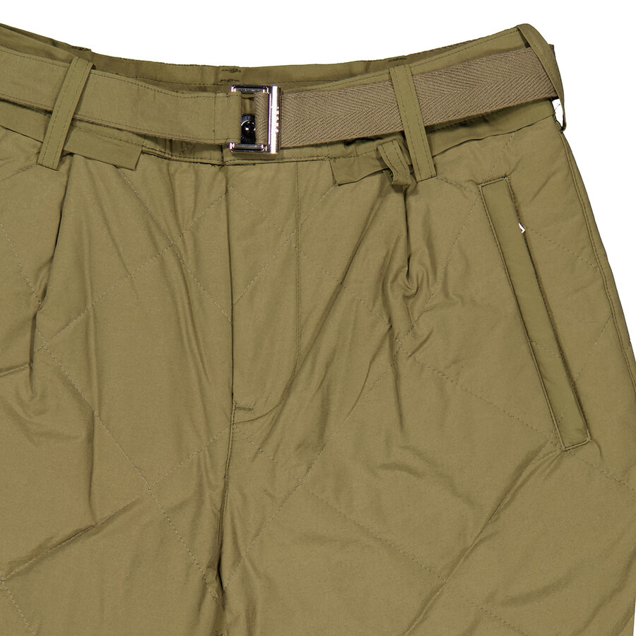 Sacai Men's Khaki Quilted Pants - 3