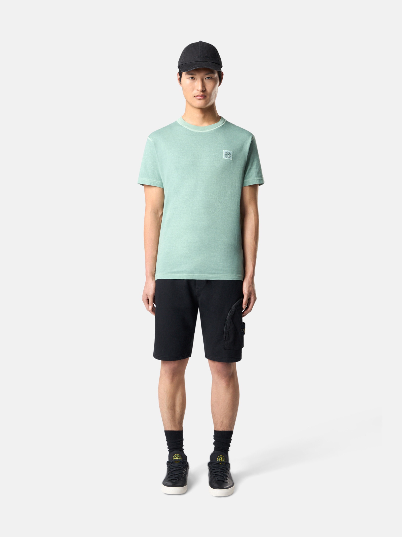 STONE ｜ (2100237 Organic Cotton Jersey 'FISSATO' Stone Island: Blue 2100237 Organic Cotton 'Fissato' T-shirt