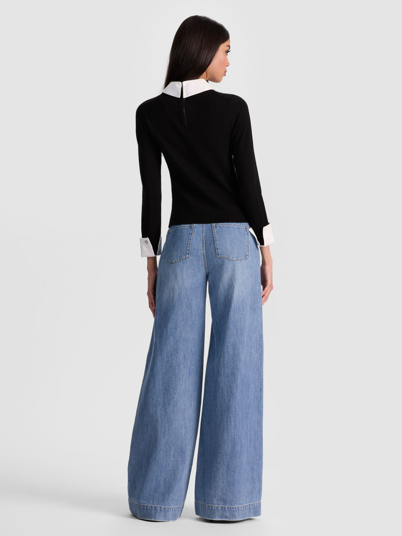 Alice + Olivia PORLA COLLARED SWEATER outlook