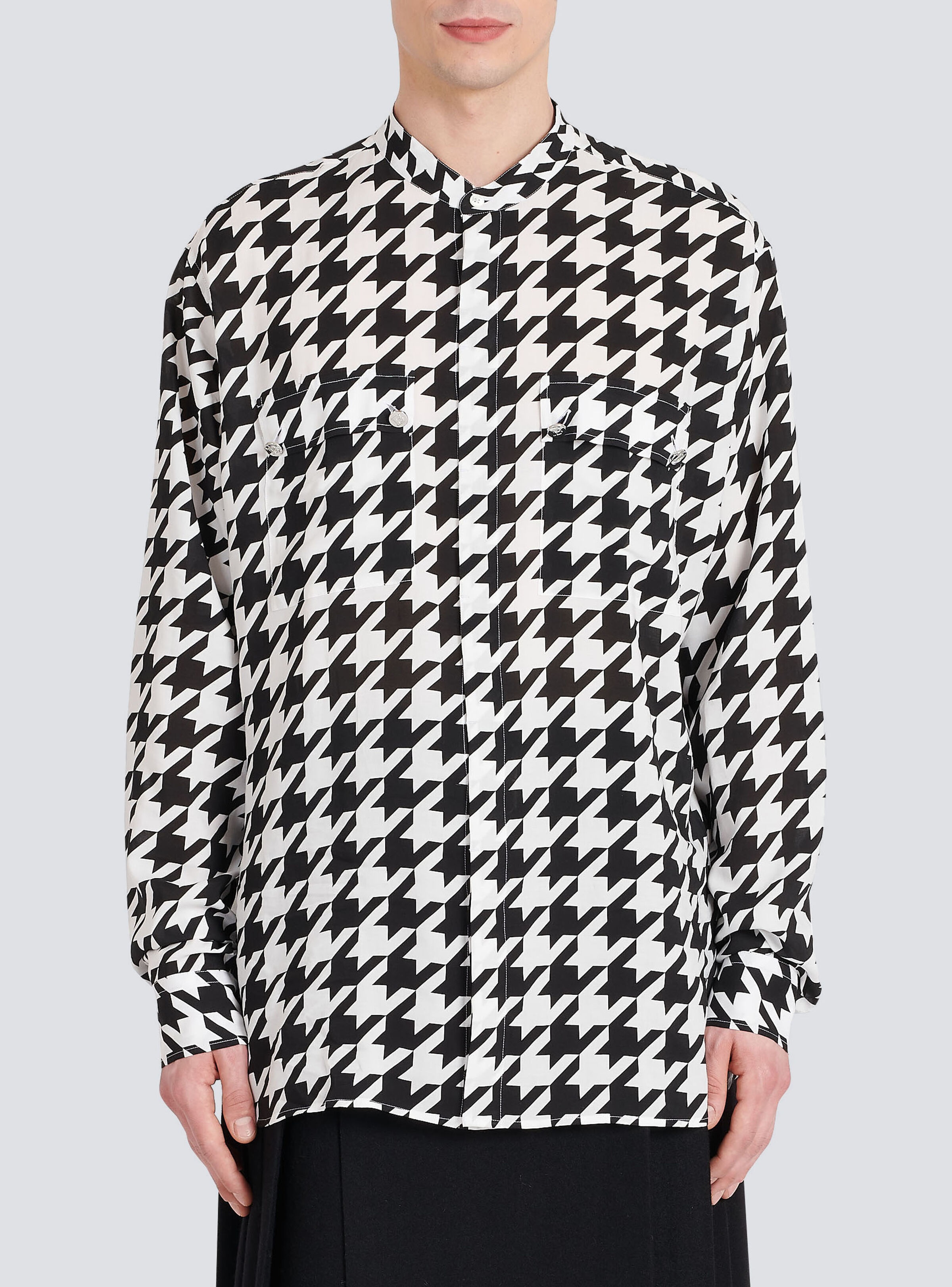 Houndstooth print cotton shirt - 6