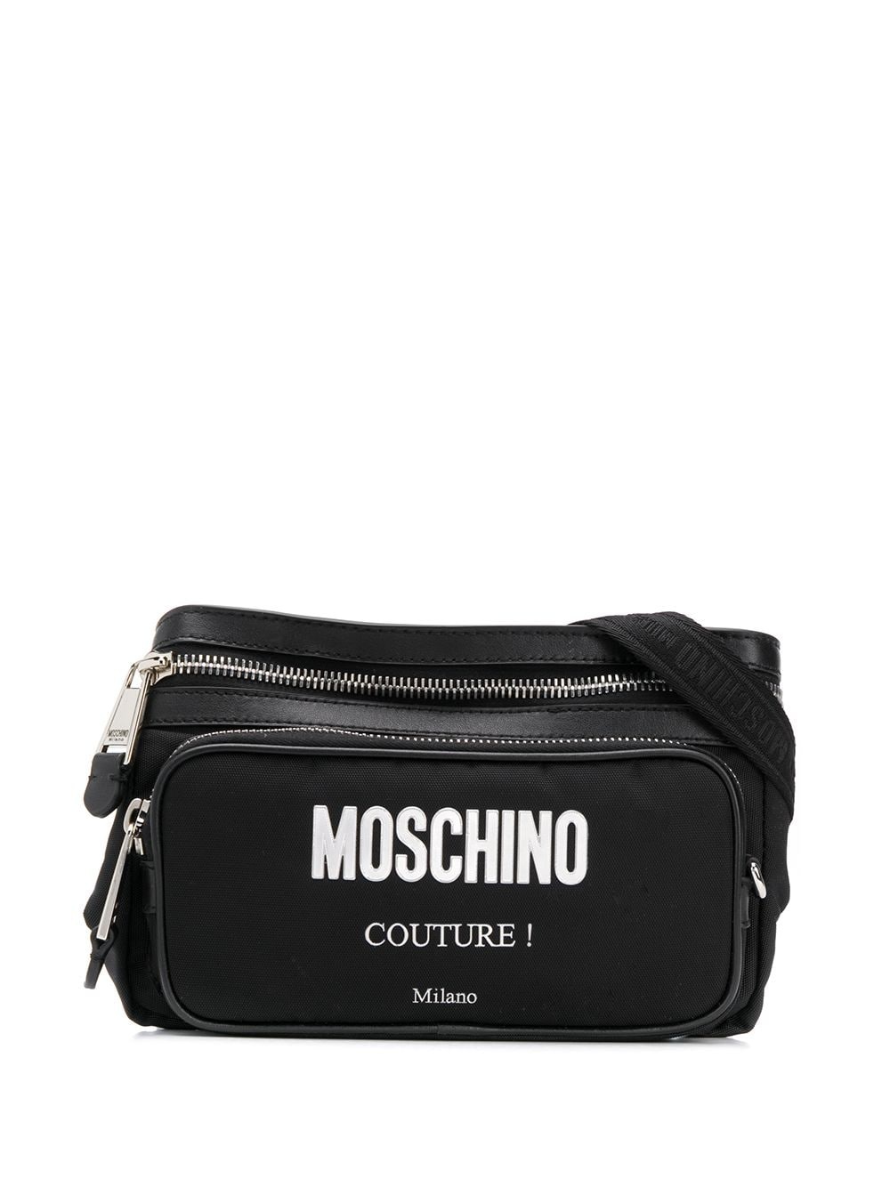 zipped logo belt bag - 1