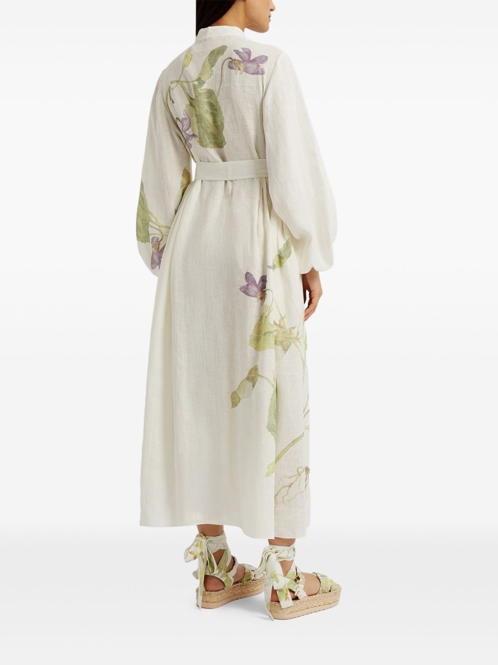 floral-print midi dress - 4