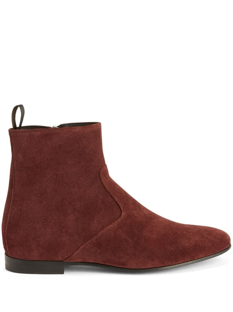 Ron panelled suede ankle boots 1