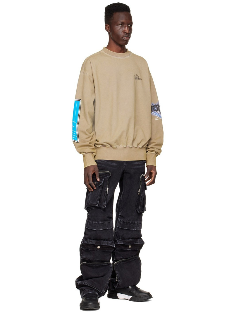 We11done Tan Cotton Sweatshirt outlook