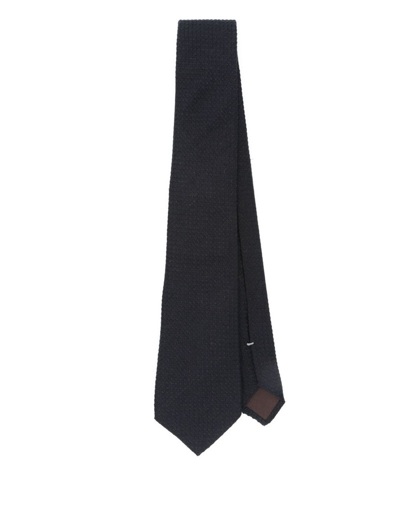 textured silk-cashmere tie 1