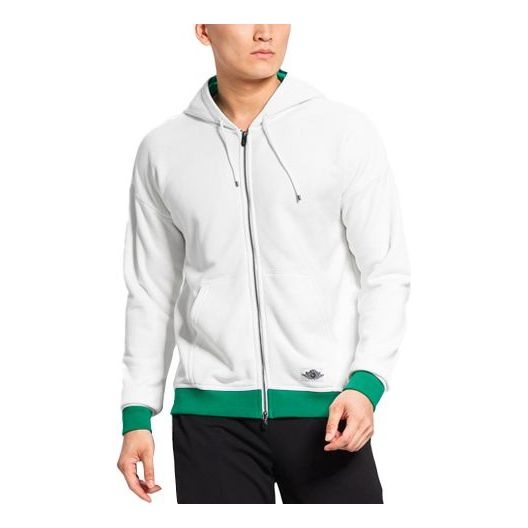 Air Jordan Colorblock Athleisure Casual Sports Jacket White AO0423-108 - 1