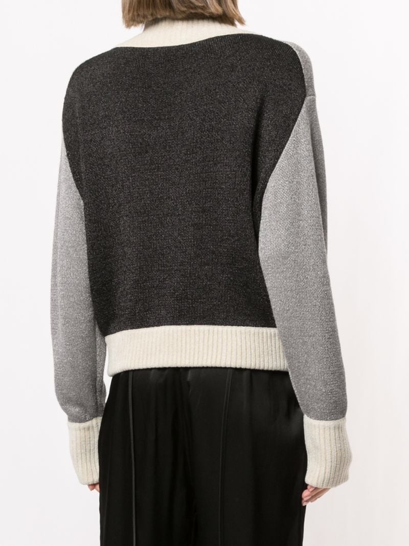 colour-block panelled jumper - 4