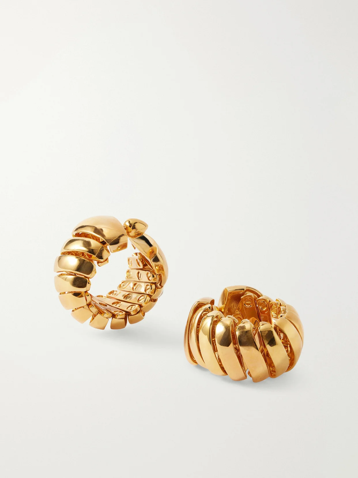 Gold-tone Hoop Earrings - 1