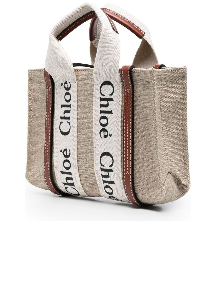 Leather Trim Canvas Tote - 4