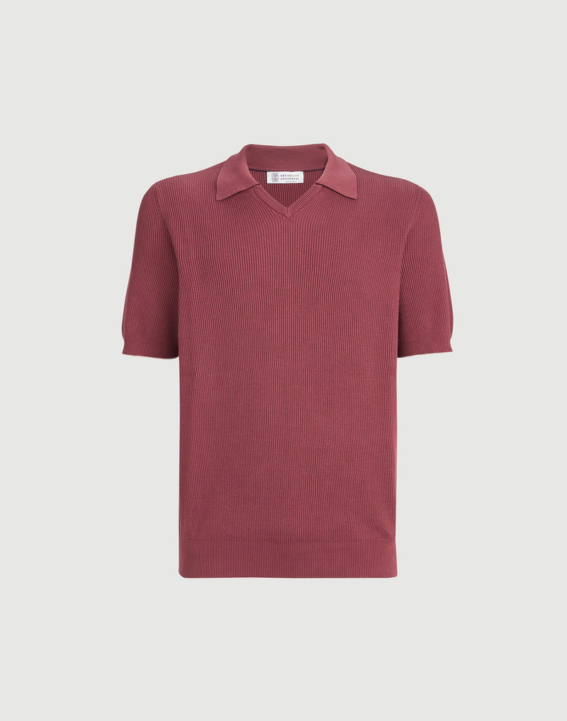 Cotton English rib knit polo 1