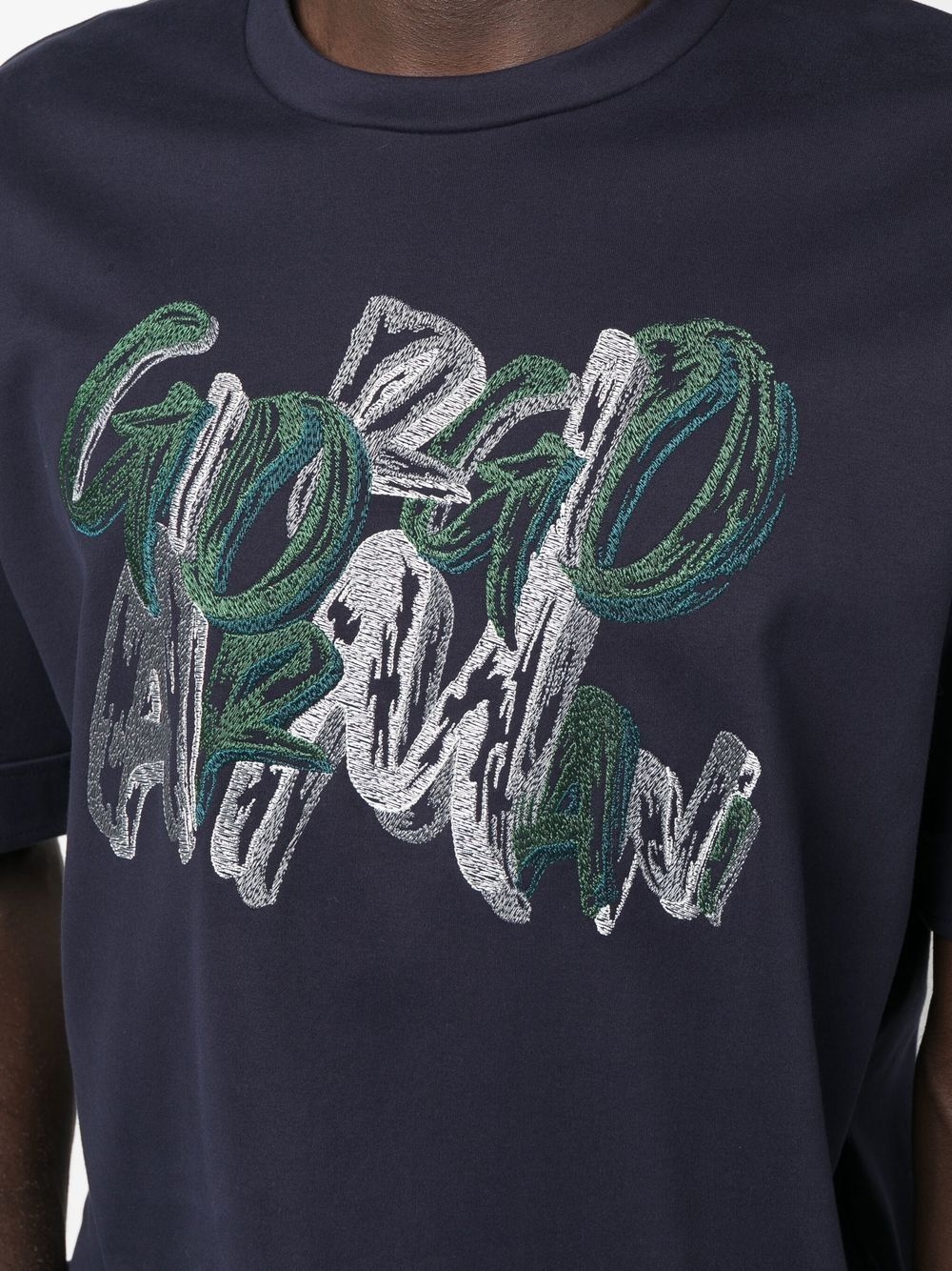 graphic logo-print cotton T-shirt - 5