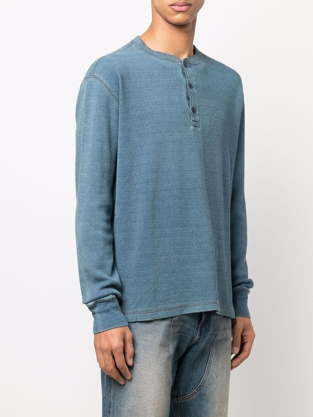 button-plaquet cotton T-Shirt - 3