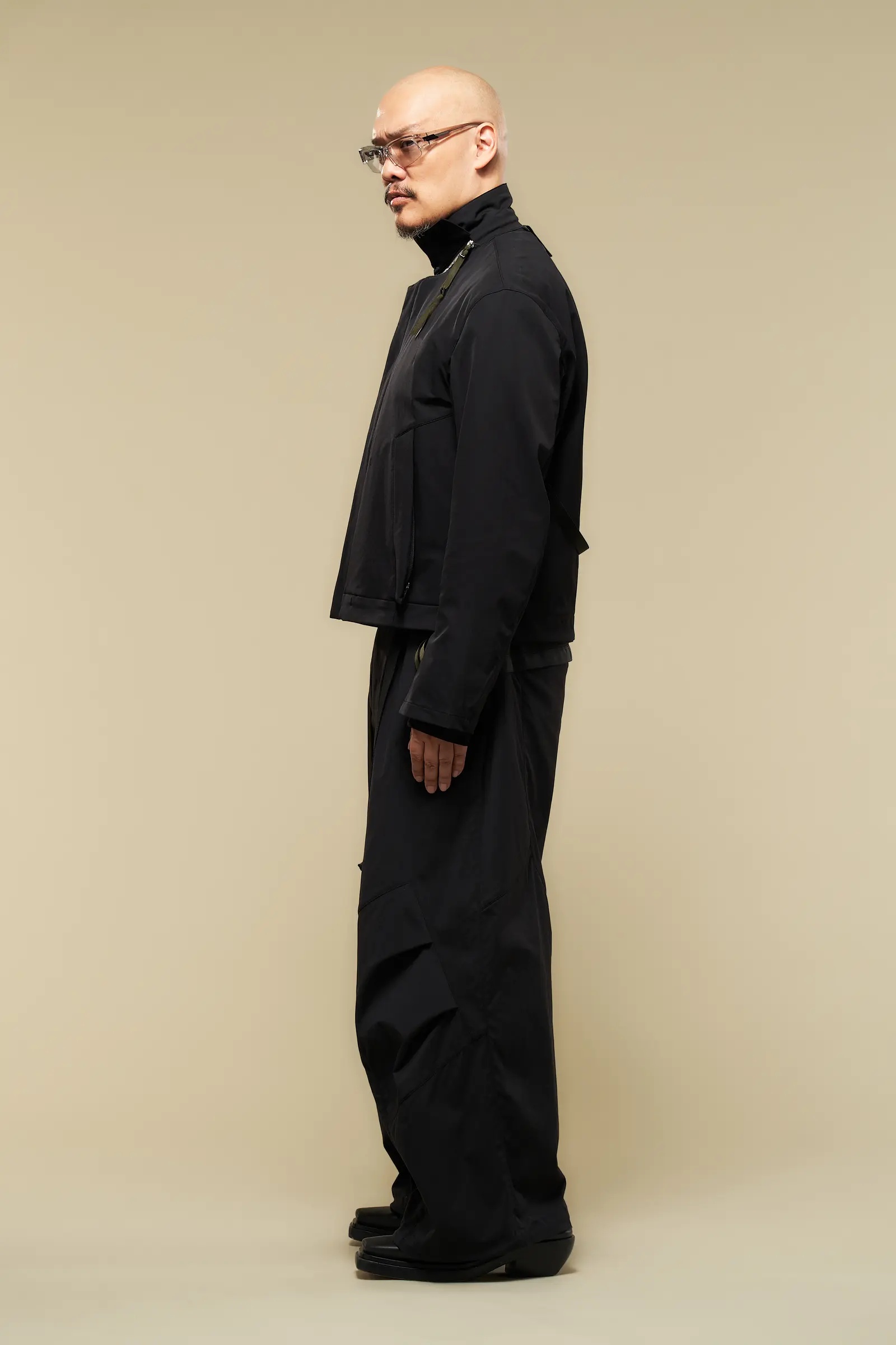 P56B-M Nylon Stretch Web Belt Trouser Black - 5