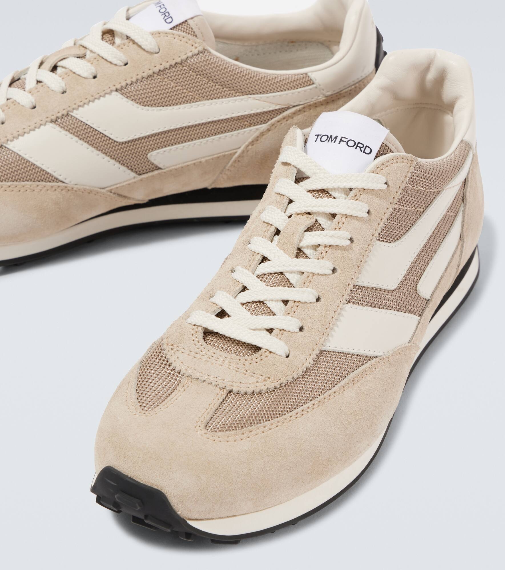 Mick suede-trimmed sneakers - 3