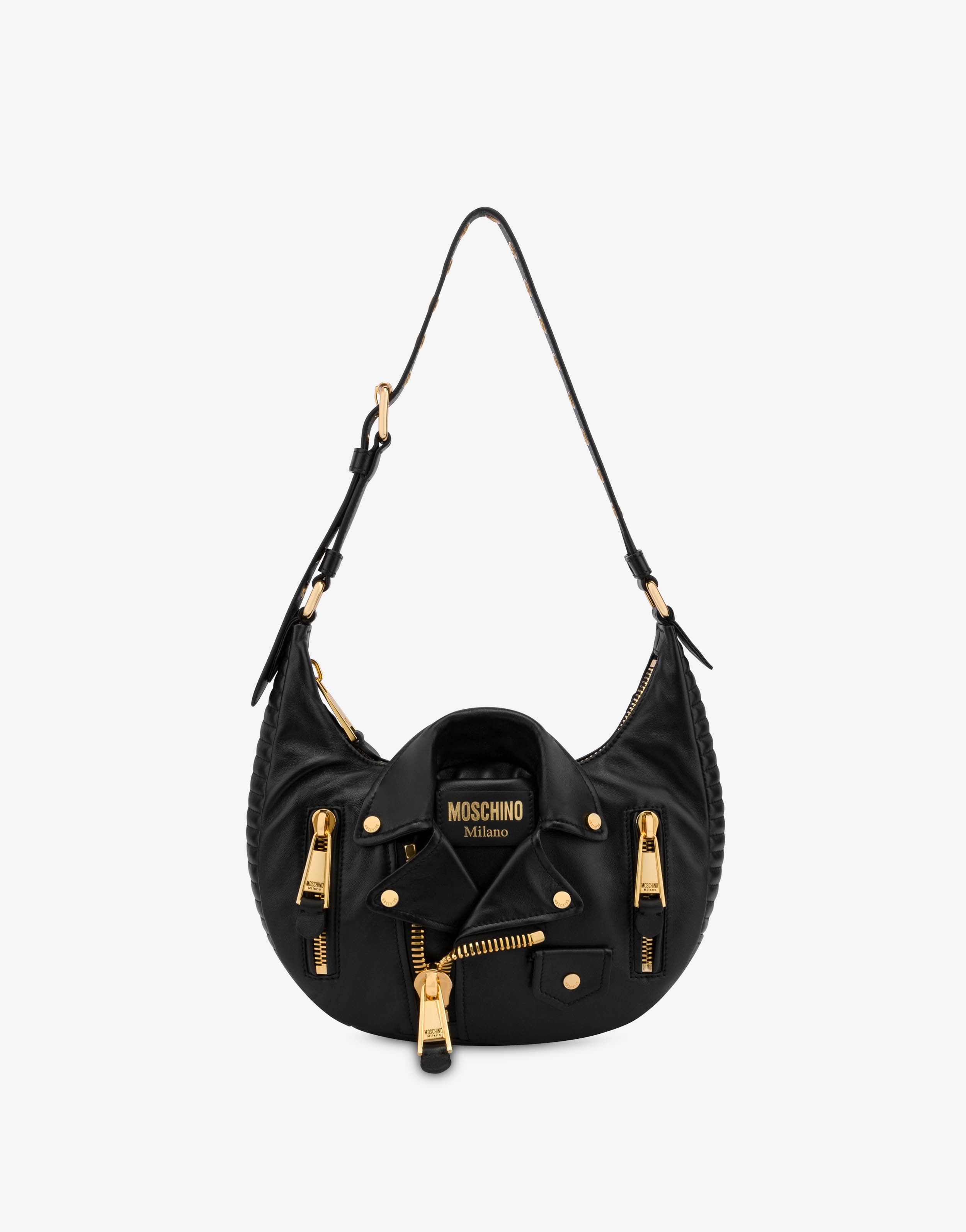 NAPPA LEATHER BIKER HOBO BAG - 4