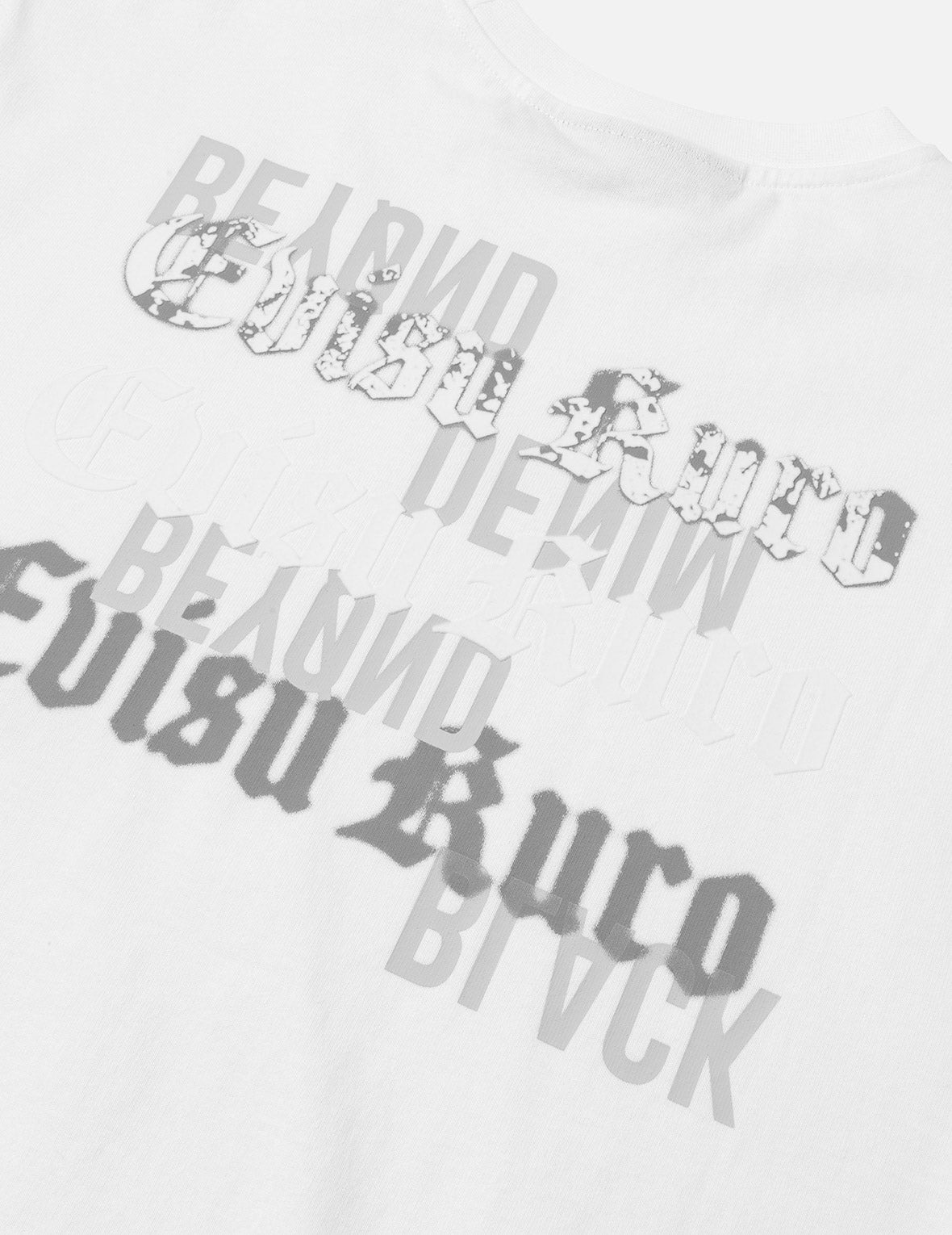 EVISUKURO Flocking and Plastisol Print Regular Fit T-shirt - 7