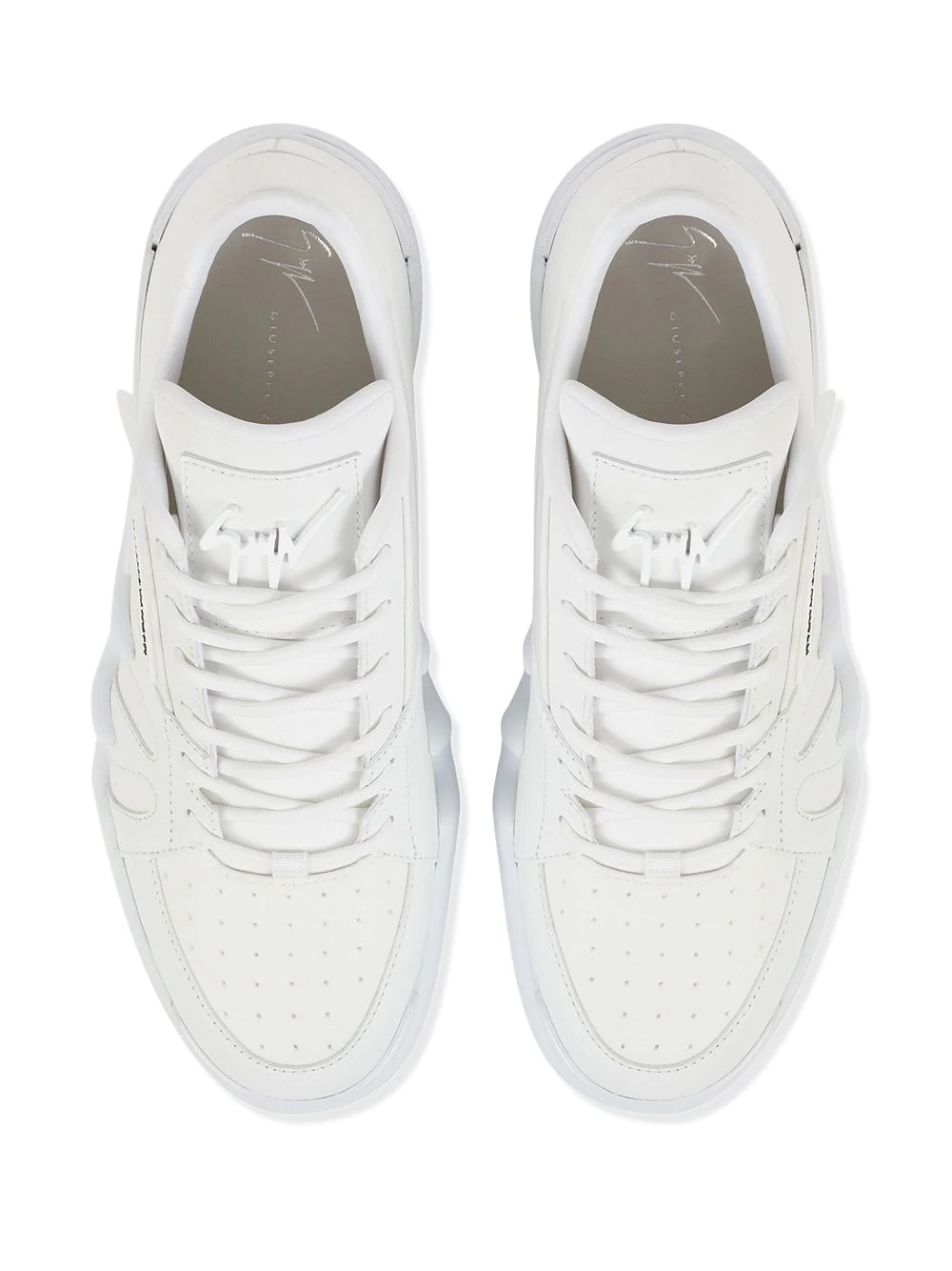 panelled low-top sneakers - 4