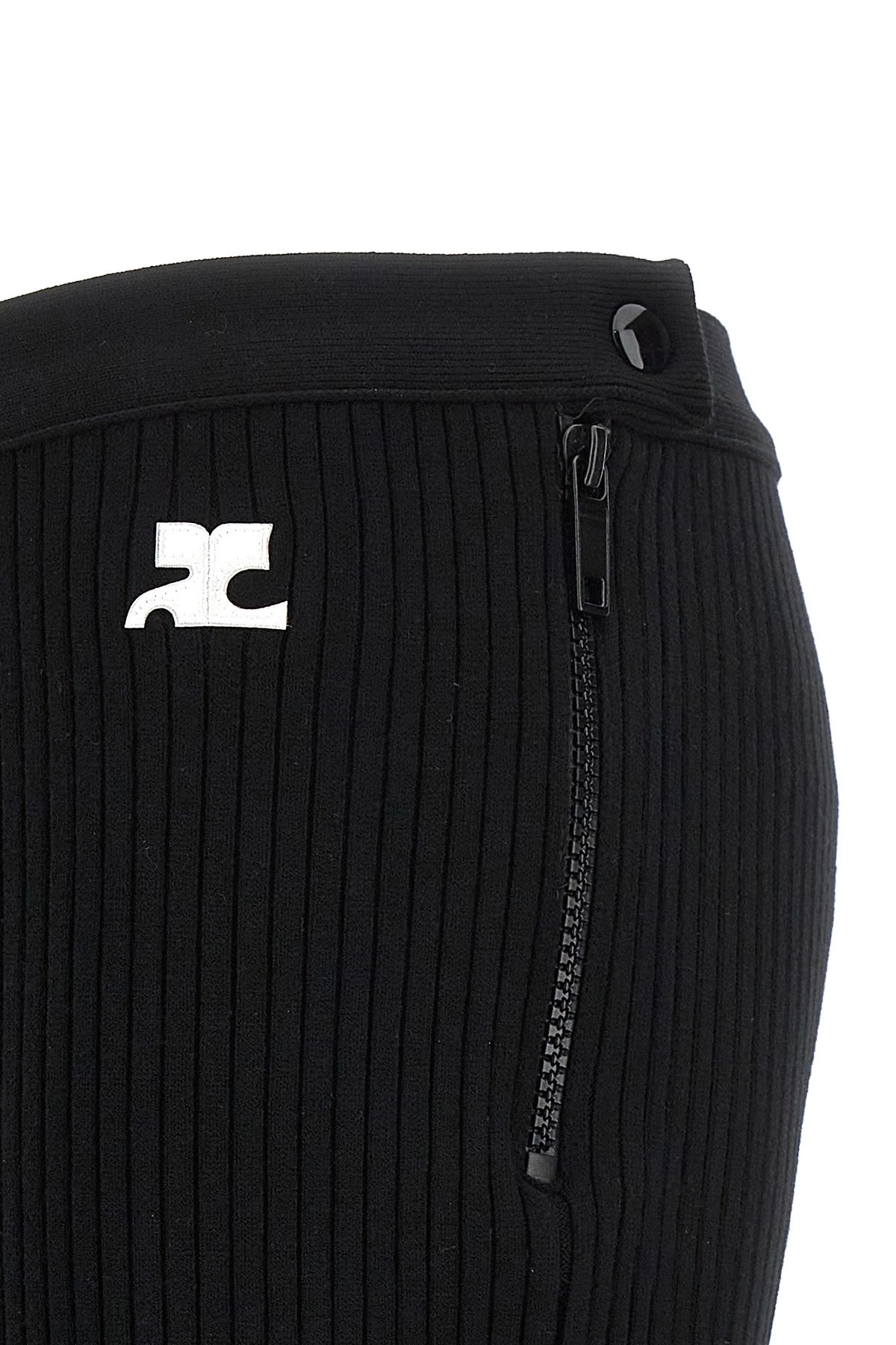 'Reedition rib knit' pants - 6