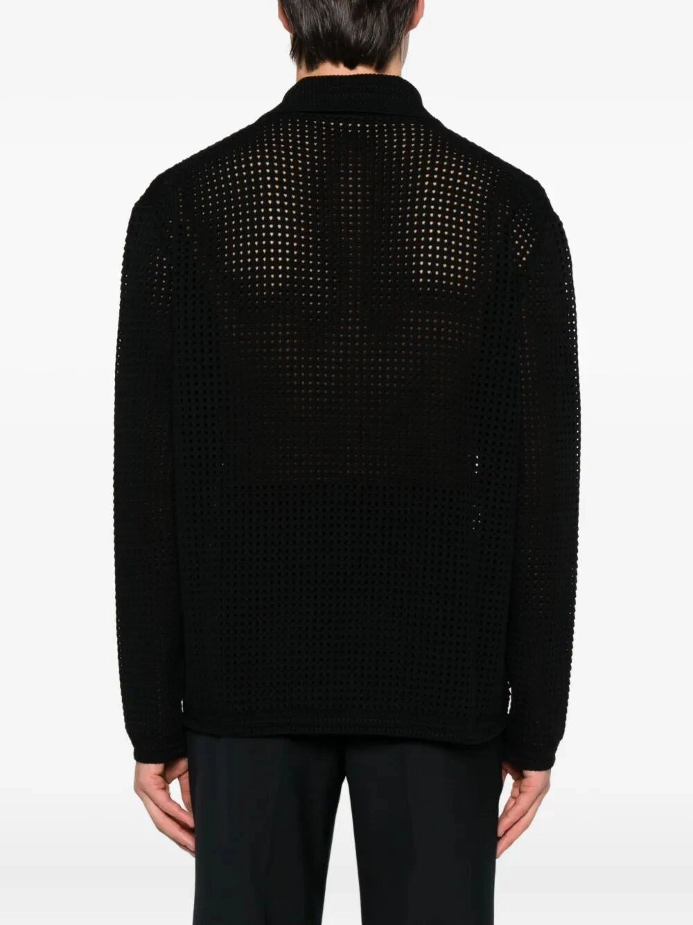 Gucci Men Long Sleeve Cotton Polo - 3