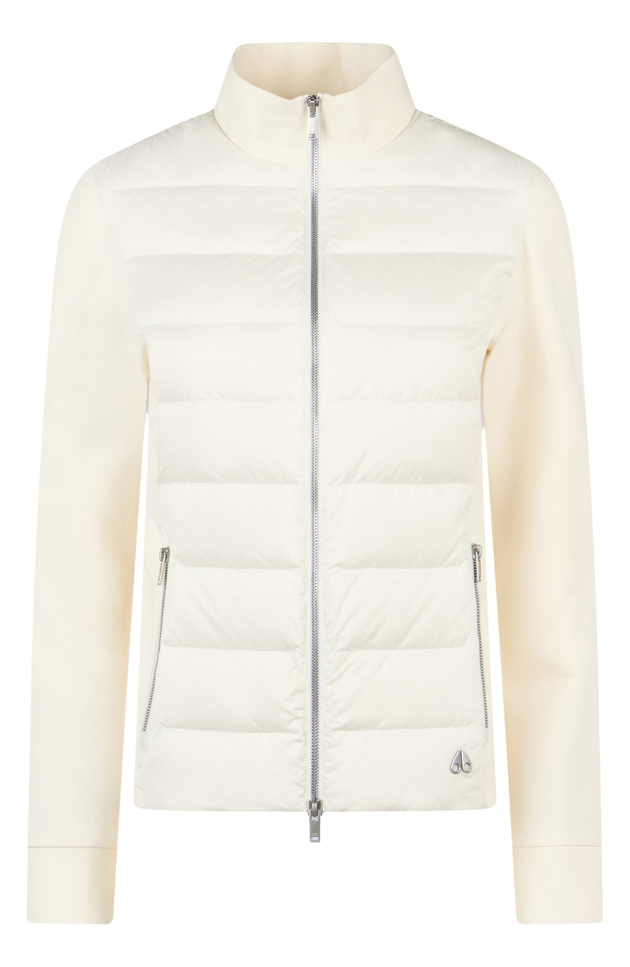 Moose Knuckles Naomi 800 Fill Power Down Hybrid Jacket in Plaster at Nordstrom - 5