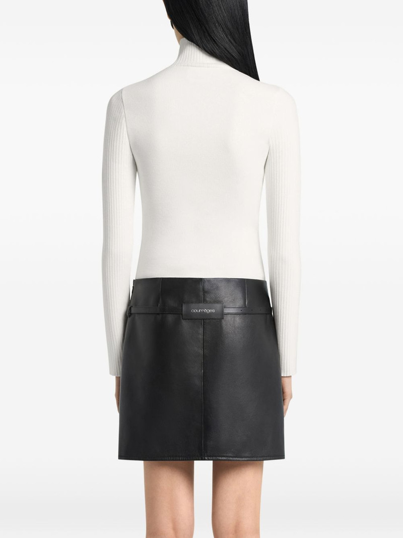 logo-embroidered turtleneck top 5