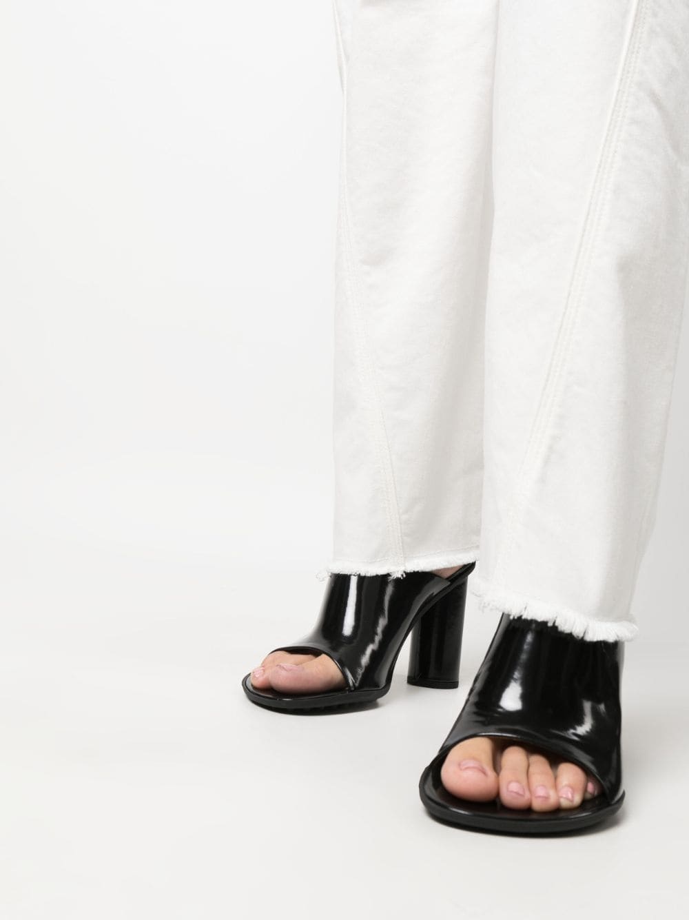 twisted straight-leg jeans - 5