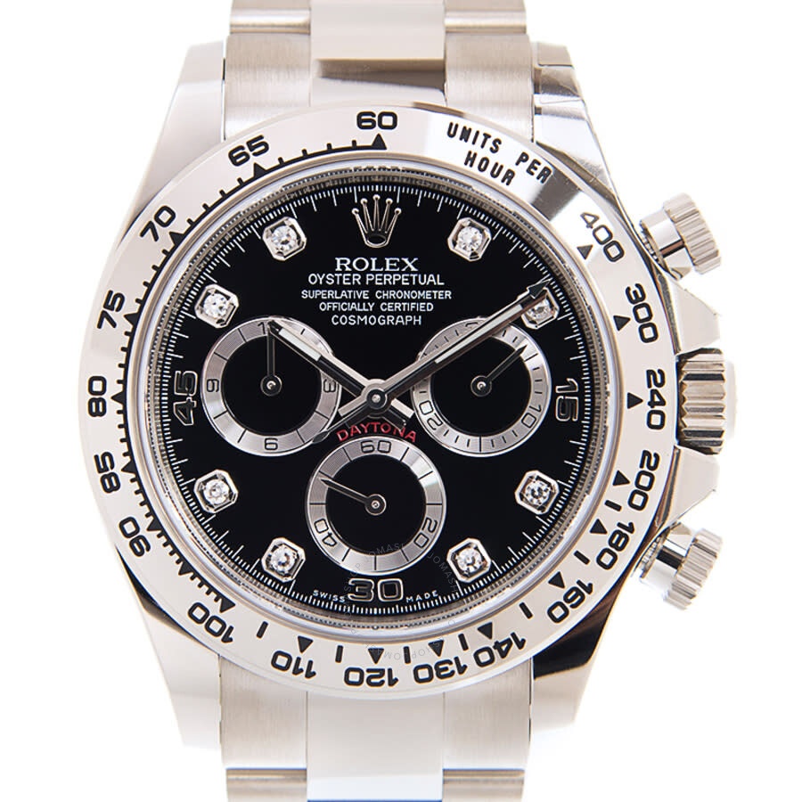 Rolex Daytona Chronograph Automatic Chronometer Diamond Black Dial Men's Watch 116509-0055 - 2