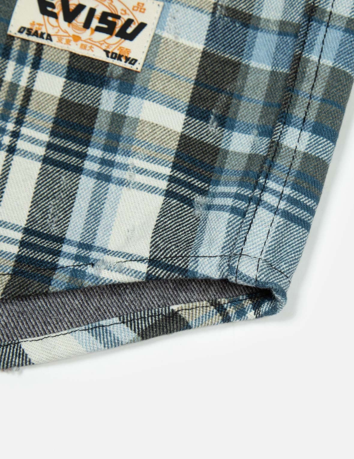 RAW EDGE PATCHWORK LOOSE FIT SHIRT - 6