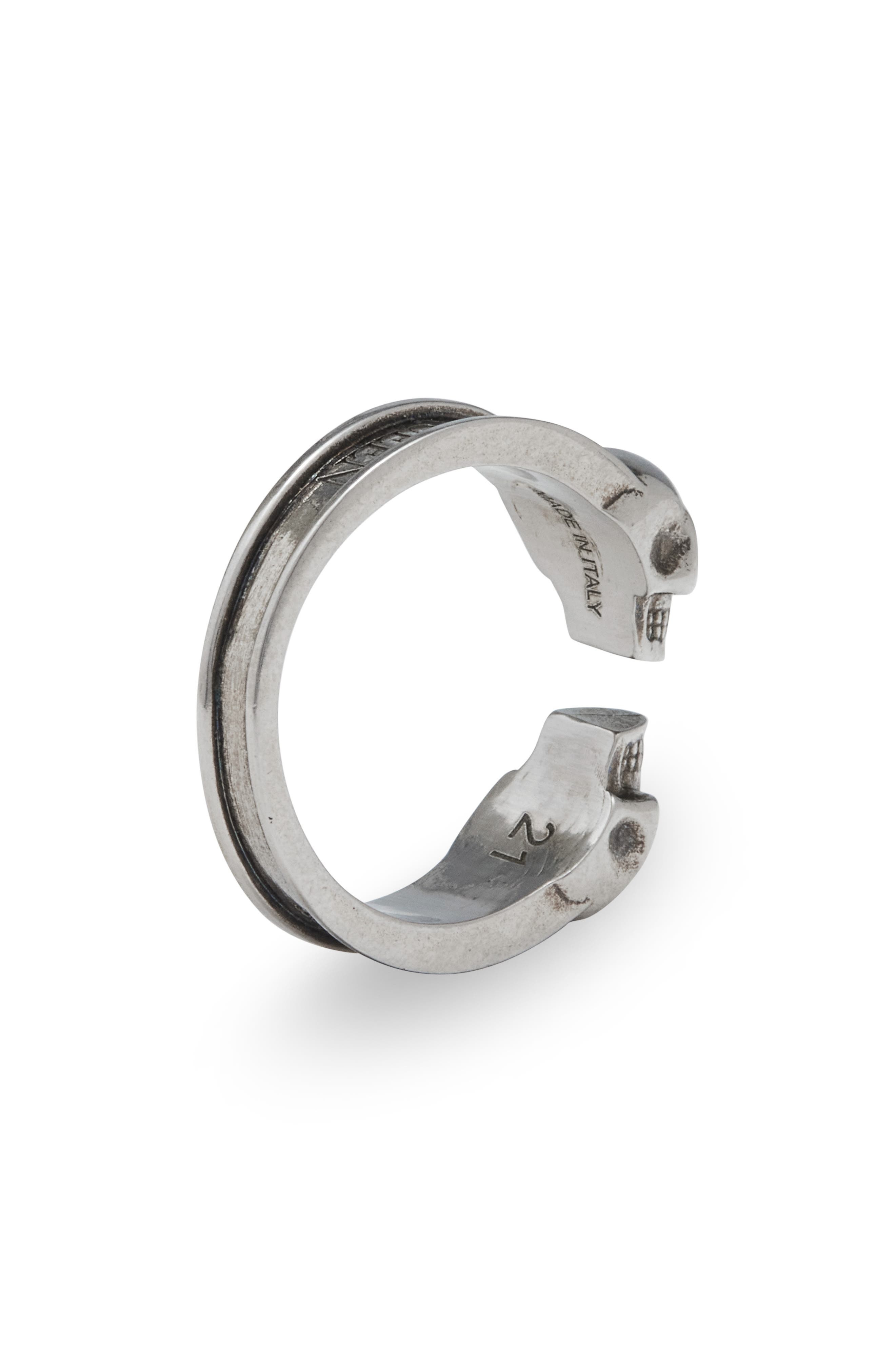 Alexander McQueen Men's Double Skull Ring in Silver at Nordstrom - 3
