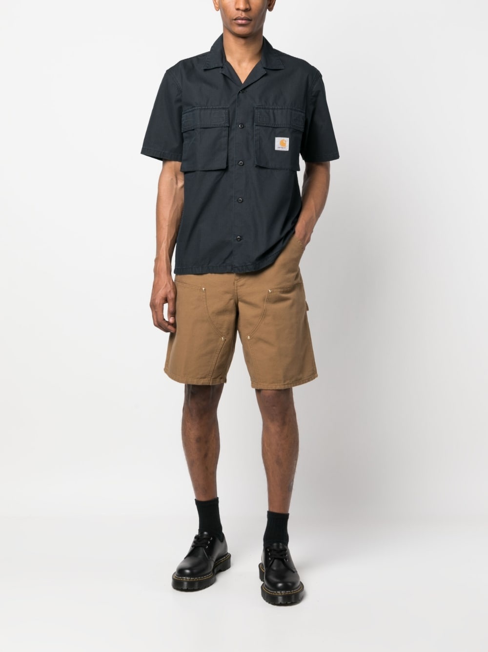 logo-patch short-sleeve shirt - 2