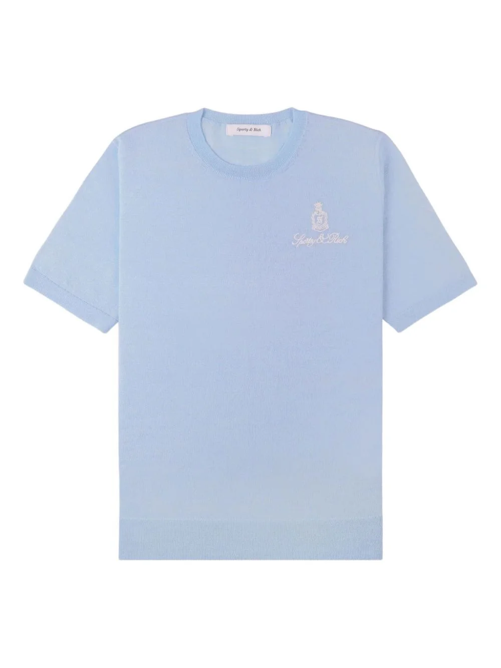 Vendôme crest-embroidered merino T-shirt - 1