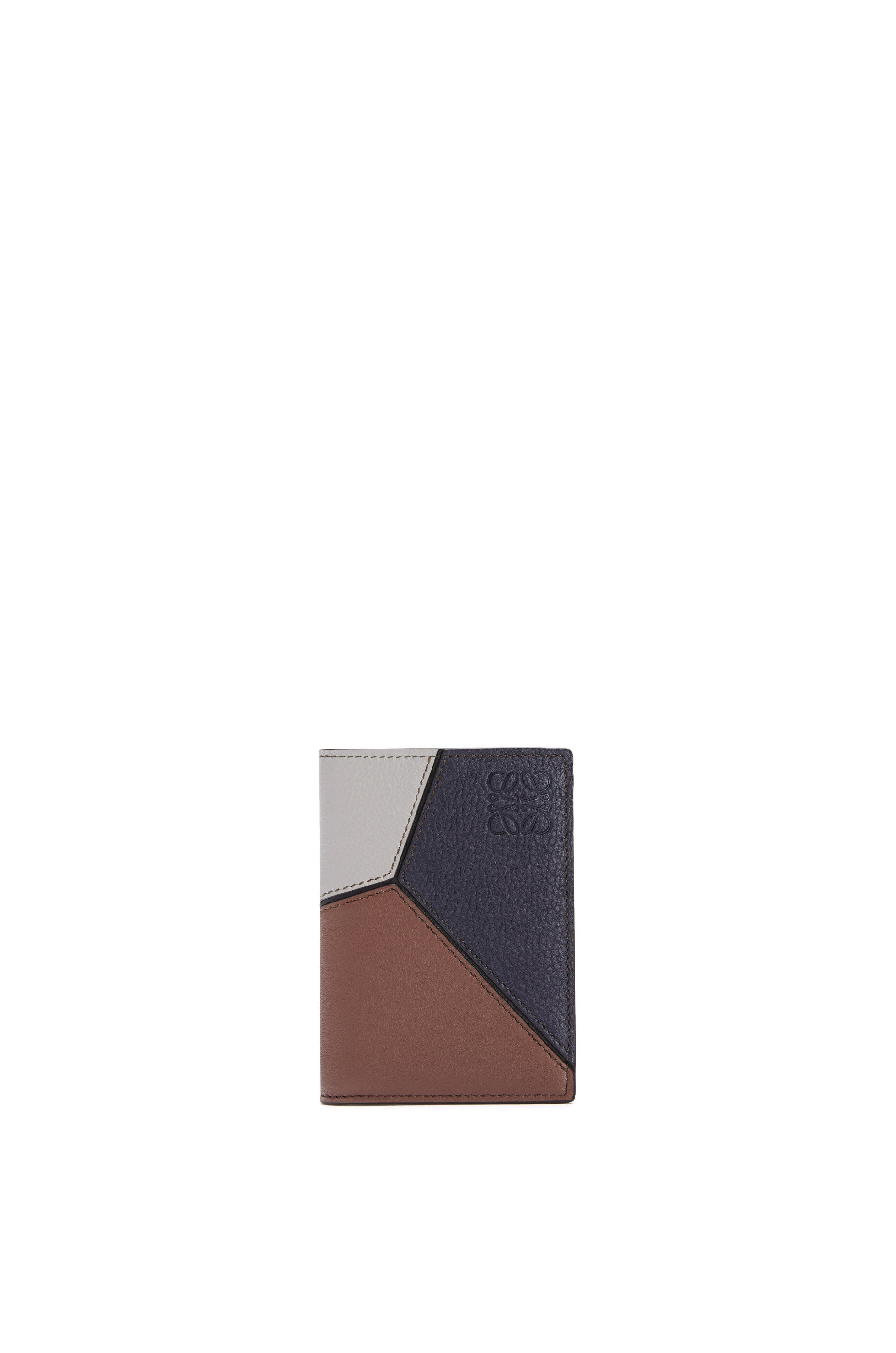 Puzzle bifold cardholder in classic calfskin - 1