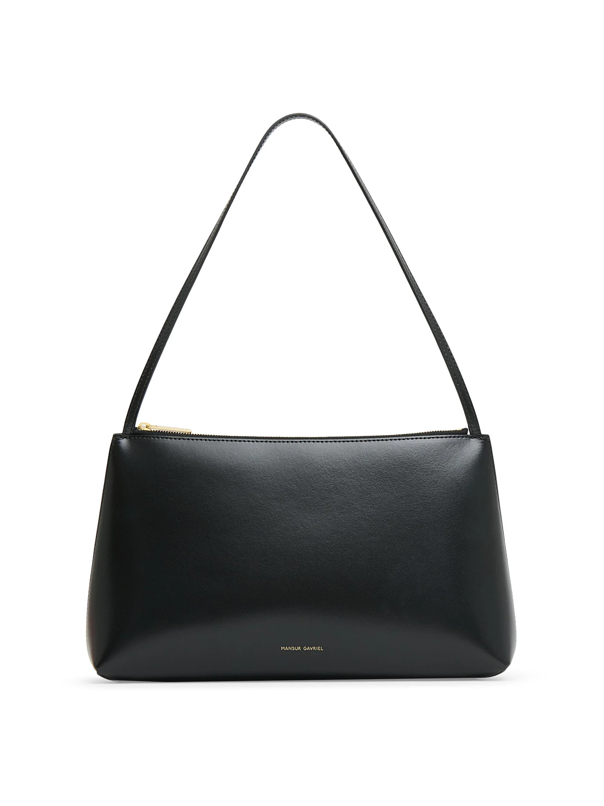 Women's Large Gaia Leather Shoulder Bag - Black Flamma - 1