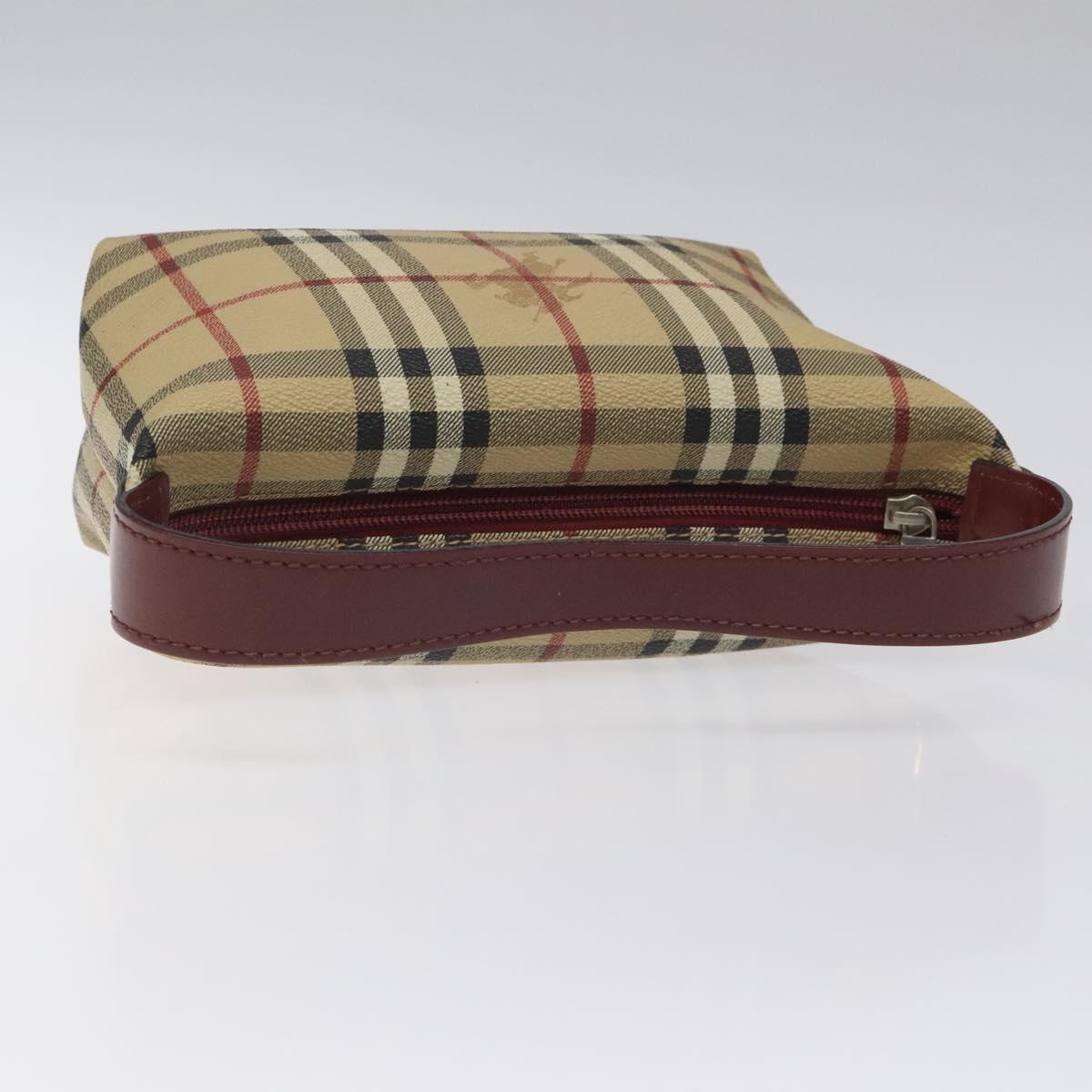 Burberry Nova Check Hand Bag Pvc Beige Silver - 7