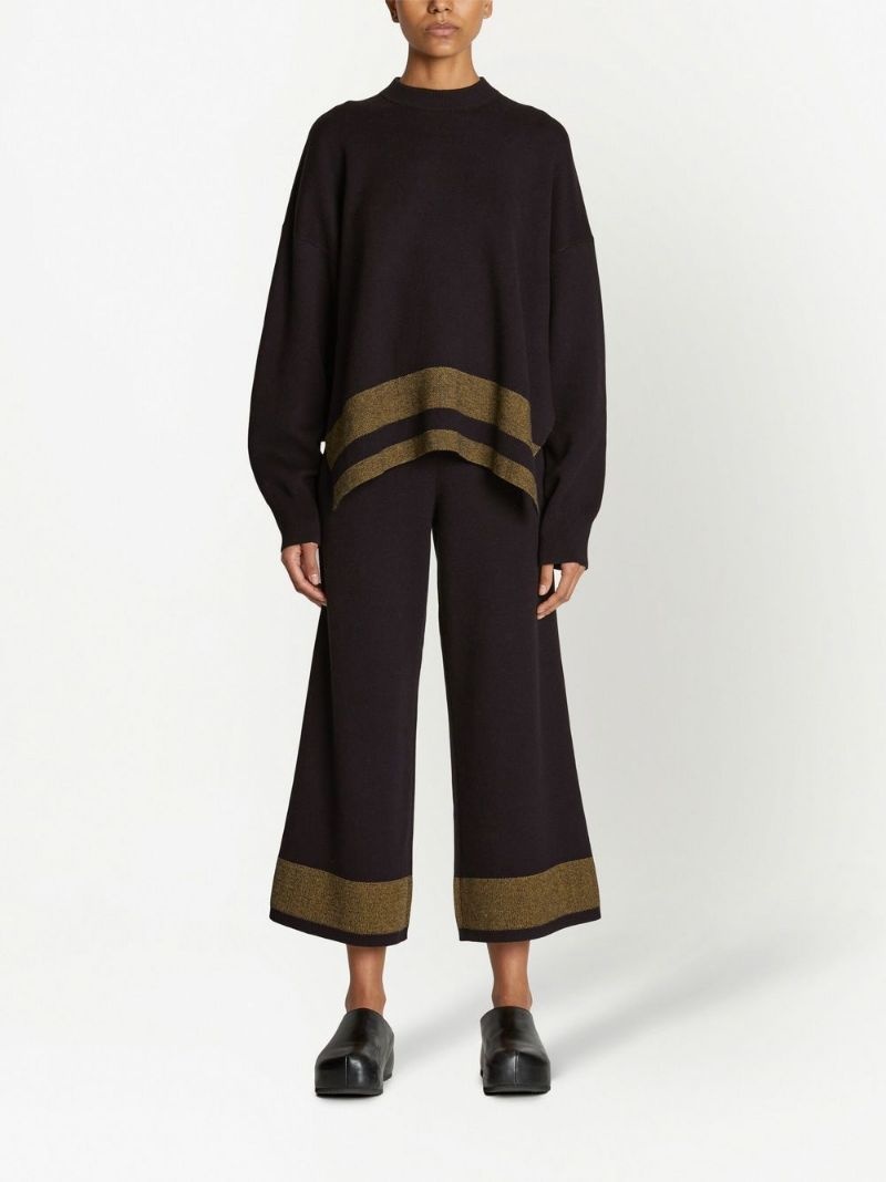 stripe-trim side-slit jumper - 2