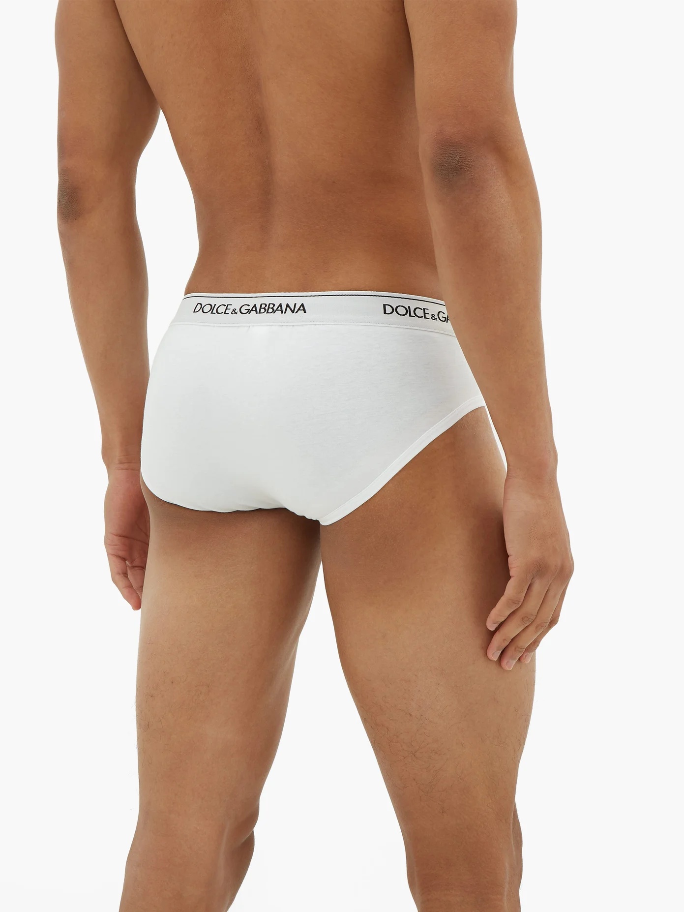 Pack of two logo-embroidered cotton-blend briefs - 3