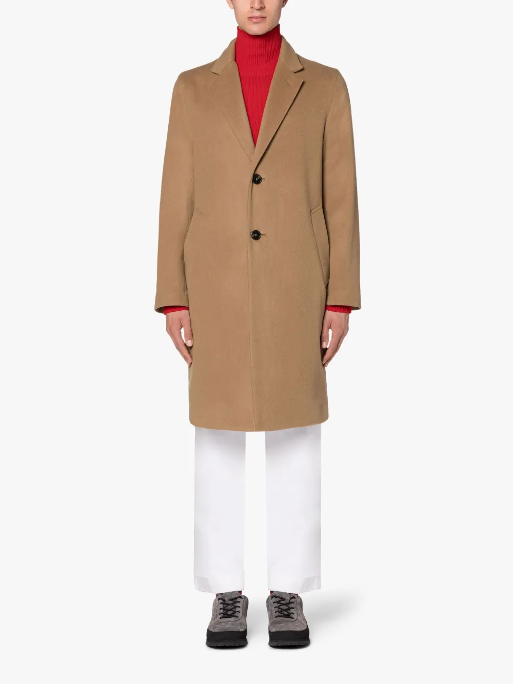 NEW STANLEY BEIGE WOOL & CASHMERE COAT - 2