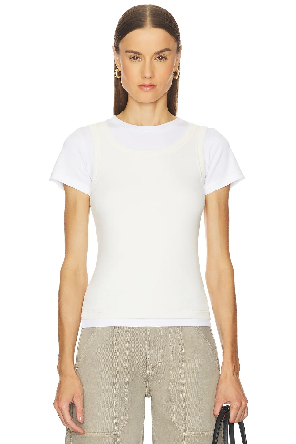 Layered Short Sleeve Tee - 1