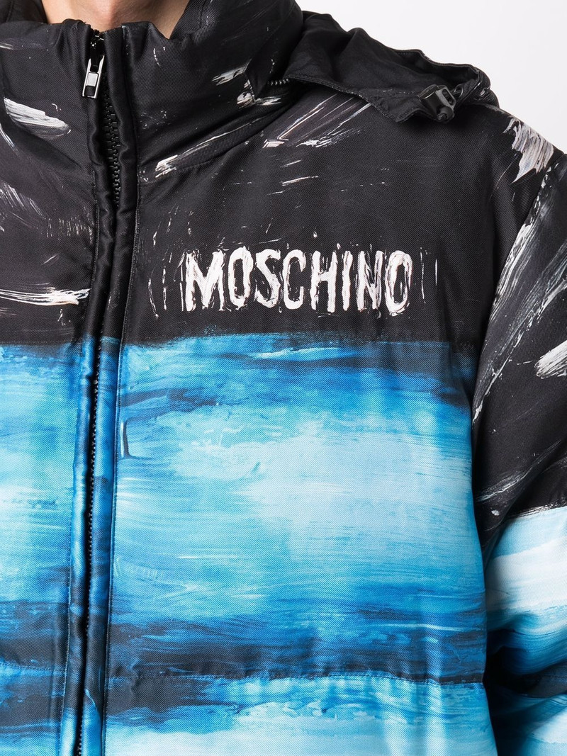 faded-effect logo coat 5