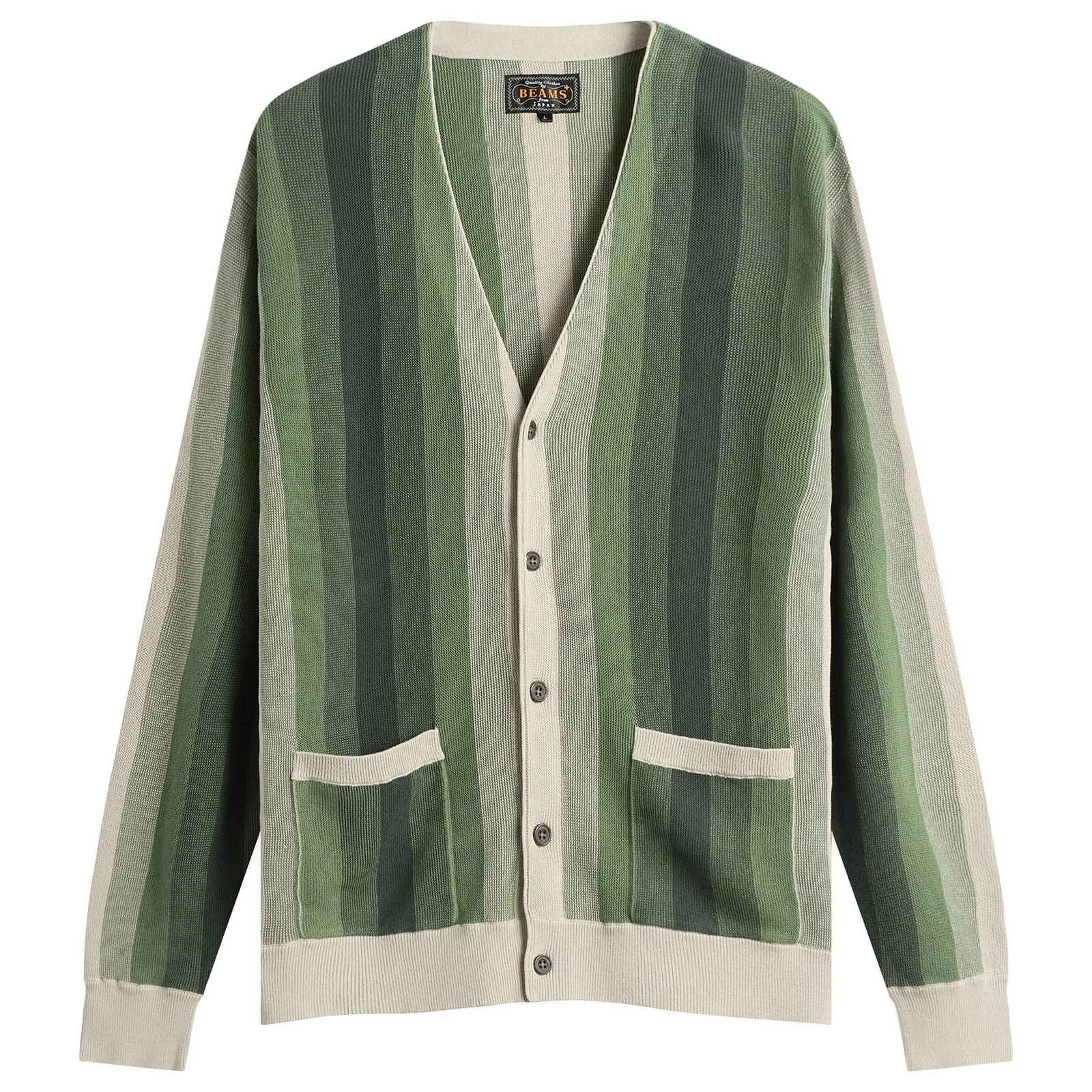 Beams Plus Multi Stripe Cardigan - 1