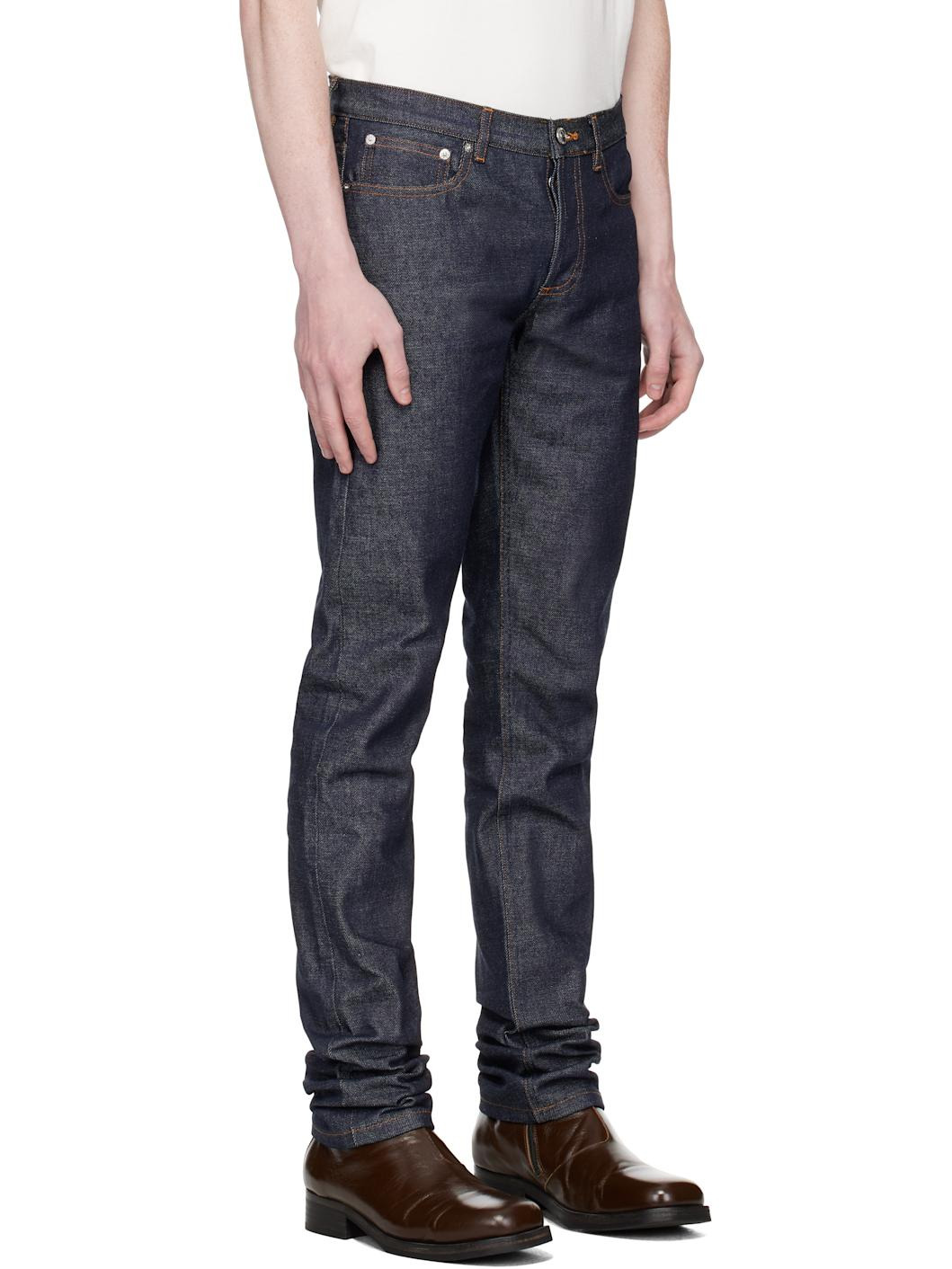 Navy Petit Standard Jeans - 2