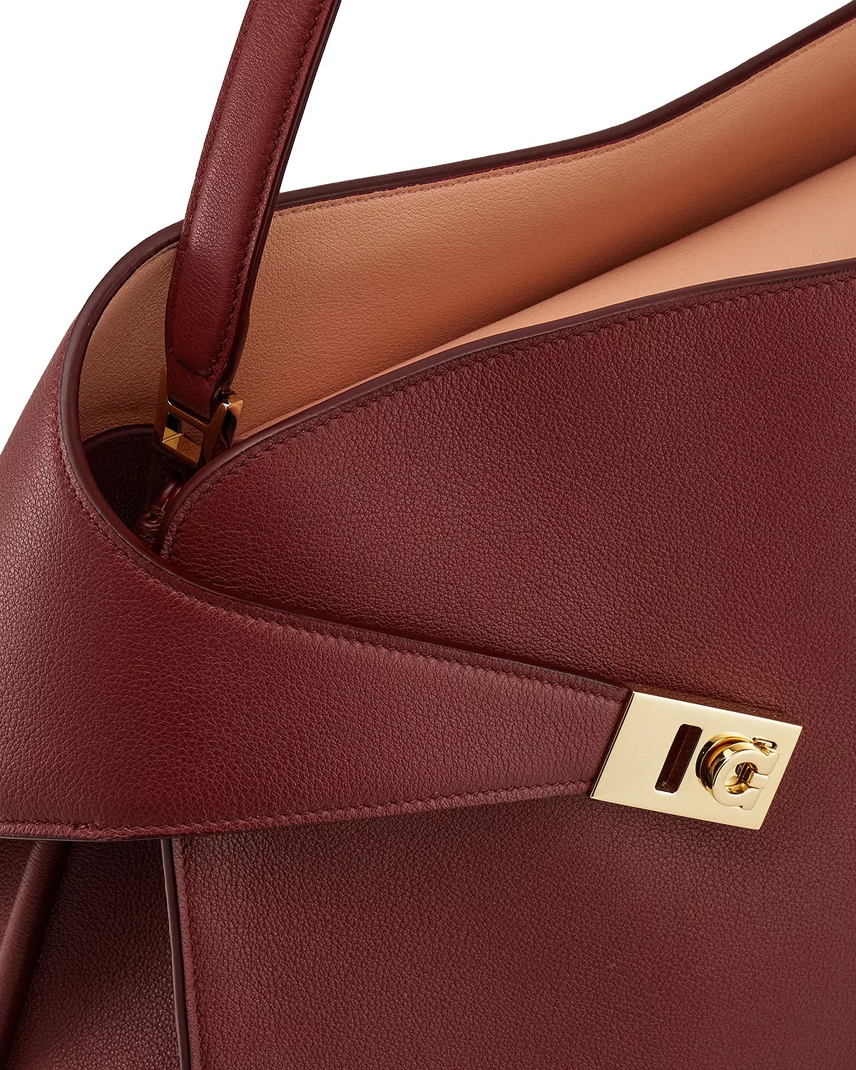 Hug Brown Leather Handbag - 6