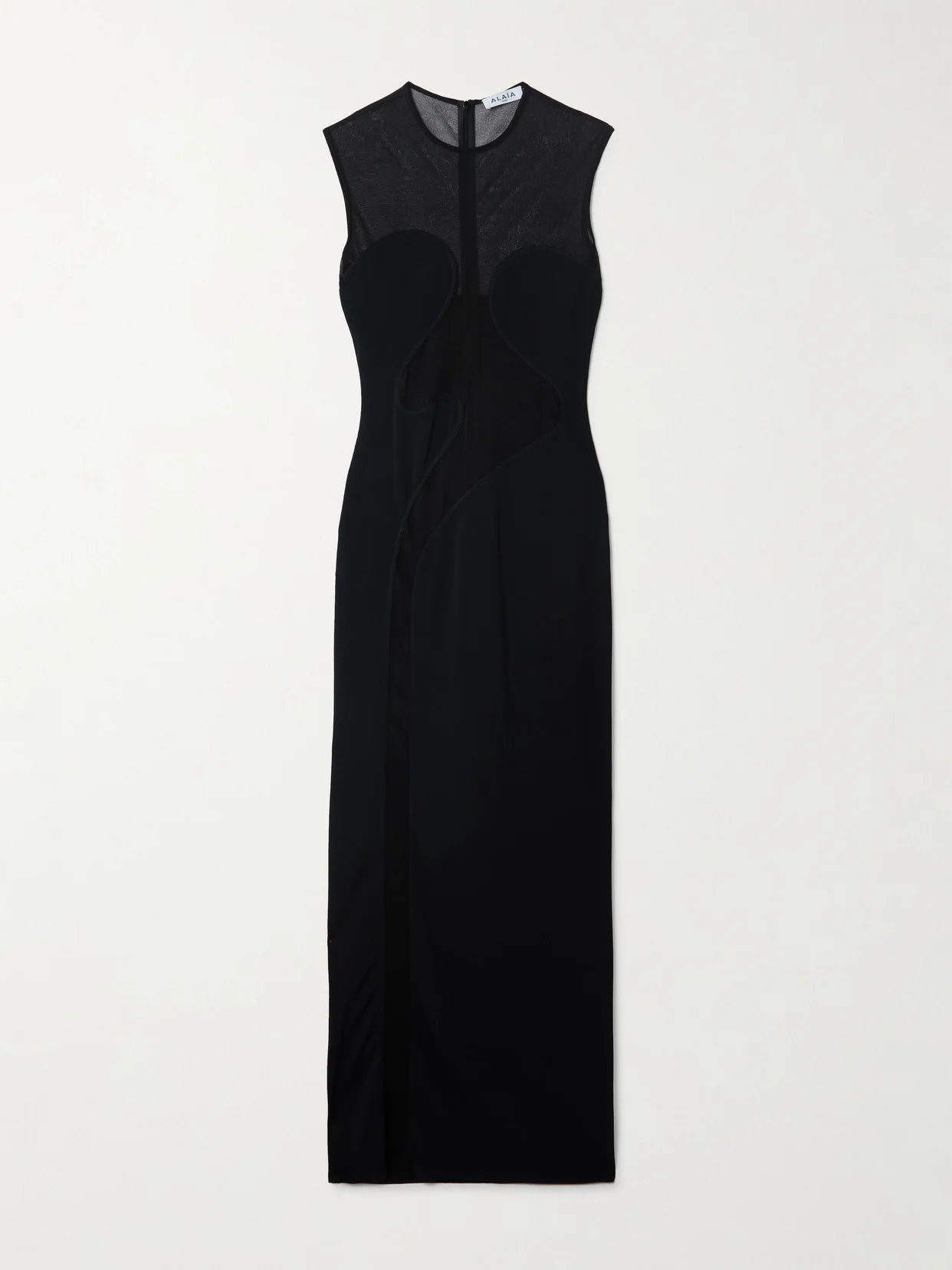 Silk-trimmed Stretch-knit Maxi Dress - 1
